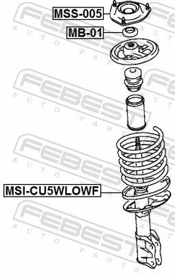 ALMOHADA MUELLE MITSUBISHI P. OUTLANDER 2001.03-2005.09 LE/PR PARTE INFERIOR  