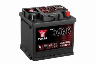 Акумулятор yuasa ybx 3012 12v 52ah 450a p+ фото №1