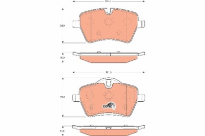 TRW GDB1712 КОЛОДКИ ПЕРІД МІНІ R50, R53 R56 R55 R60 R58 R61 R59 