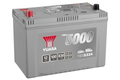 BATERÍA YUASA YBX 5334 12V 100AH 830A L+ KIA  