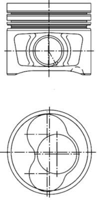 KOLBENSCHMIDT 40408620 PISTÓN KPL. Z PIERSCIENIAMI  