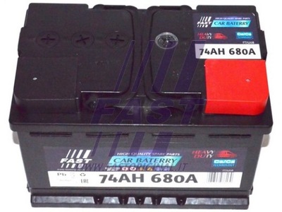 FAST FT75208 BATTERY - 74AH 680A 278X175X190  