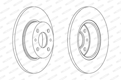 ДИСКИ ТОРМОЗНЫЕ ТОРМОЗНЫЕ ЗАД FERODO DDF066C