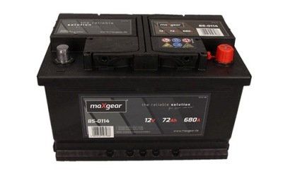 BATTERY MAX. GEAR 12V 72AH/680A P+ 278X175X175  