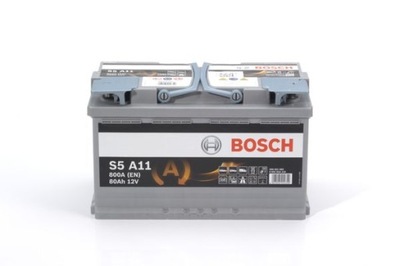 BATERÍA BOSCH AGM 80AH 800A P+ START/STOP MOZLIWY TRANSPORTE ADICIONAL MONTAJE  