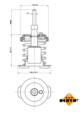 TERMOSTATO TOYOTA 82C YARIS 11-  