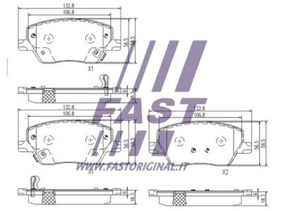 FAST FT29169 КОЛОДКИ HAM FIAT TIPO 16- PRZ.