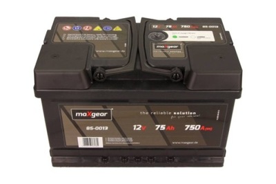 BATTERY 12V 75AH/750A L- 278X175X175 Z OCZKIEM KONTROLNYM 85-0013  