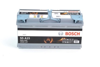 АККУМУЛЯТОР BOSCH AGM 105AH 950A P+ BOSCH 0 092 S5A 150 СТОП&GO СТАРТ СТОП