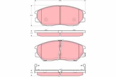 КОЛОДКИ HAM. KIA P. OPIRUS 2.7- 3.5 03-