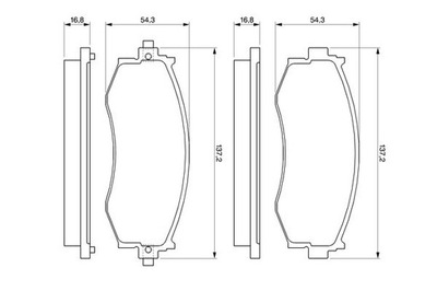 BOSCH 0 986 461 121 КОМПЛЕКТ КОЛОДОК ШАЛЬМІВНИХ,