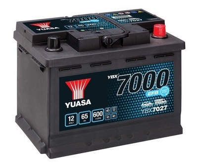 BATERÍA 65AH/600A P+ YUASA EFB START - LUZ DE FRENADO  