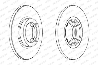 ДИСКИ ТОРМОЗНЫЕ ТОРМОЗНЫЕ ПЕРЕД FERODO DDF1076C