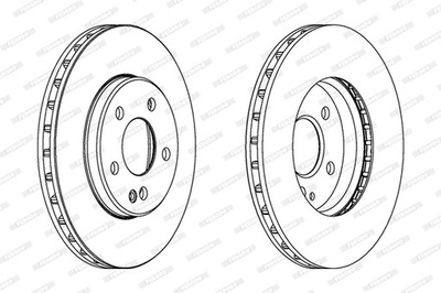 DISCOS DE FRENADO PARTE DELANTERA FERODO DDF1316C  