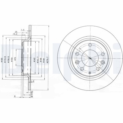 KIT DISCO DE FRENADO (2 SZT.) PARTE TRASERA IZQUIERDA/DERECHA MAZDA 323 F VI, 323 S VI, 6, 626  