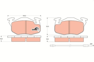 КОЛОДКИ HAM. RENAULT P. 9- 11- 19- 21- 25