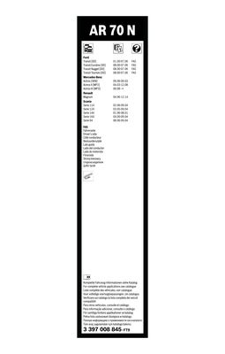 SVIRTIS WYC.BOSCH AEROTWIN 700MM AR70N 3397008845/BOS 