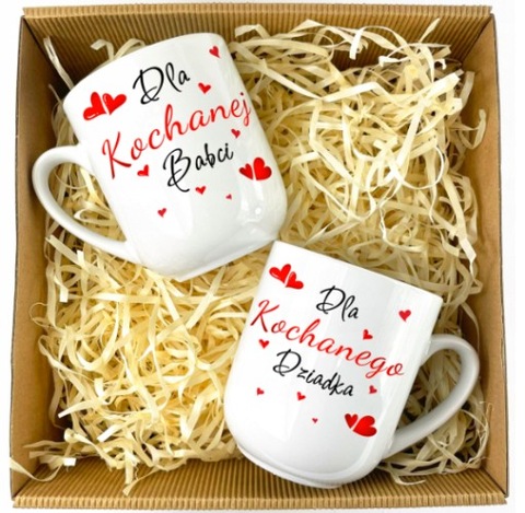 ZESTAW KUBKÓW, prezent dla babci i dziadka
