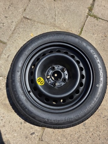 КОЛЕСО ДОКАТКА T125 80 R16, 5X112, НОВЕ MERCEDES КЛАСС A B SWIEZA ШИНА 