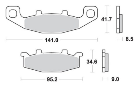 КОЛОДКИ ГАЛЬМІВНЕ KAWASAKI EL/ER-5/ZZR/EX/ZR/KLE SUZUKI GSX 