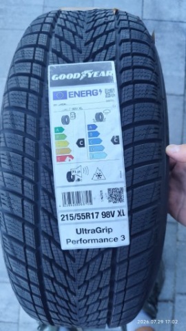 ШИНА ЗИМНЯЯ GOODYEAR ULTRAGRIP PERFORMANCE 3, РАЗМЕР 215/55R17 98V XL 