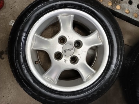 КОЛЕСА КОМПЛЕКТ ТИТАНОВІ ДИСКИ ALUETT R14 4X108 6JX14 ET16 ШИНИ 185/60 ЛІТНІ 
