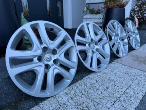 ОРИГІНАЛ КОВПАКИ 16 ДЮЙМИ 5X105 OPEL ASTRA J K MOKKA СУПЕР СТАН ЦІНА 4 ШТУКИ 