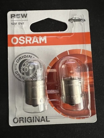 LAMPS OSRAM R5W 2 PIECES ORIGINAL 12V 5W BA15S  