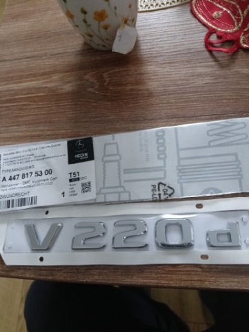ЕМБЛЕМА ЛОГОТИП V 220D MERCEDES VITO V CLAAS ORI ПЛІВКА НОВИЙ 