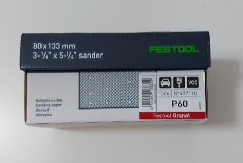 ЛИСТ ŚCIERNY FESTOOL GRANAT P60/50SZT. 497118