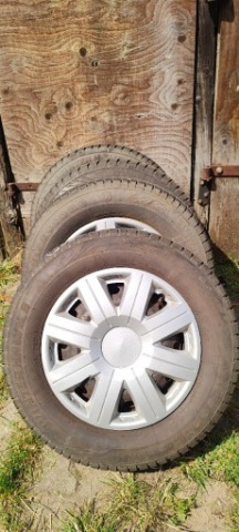 КОЛЕСА СТАЛЬ + ШИНИ ЗИМОВІ FIRESTONE WINTERHAWK 3 155/80/R13 + КОВПАКИ 