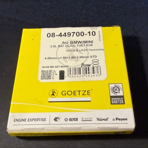КОМПЛЕКТ PIERSCIENI ПОРШНЕВИХ GOETZE ENGINE 08-449700-10 