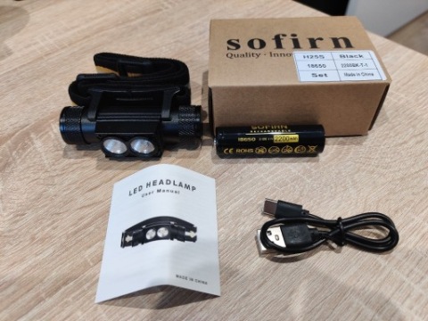 ЛІХТАРИК SOFIRN H25S 1200LM 2XSST40 + АКУМУЛЯТОР 2200MAH 18650 