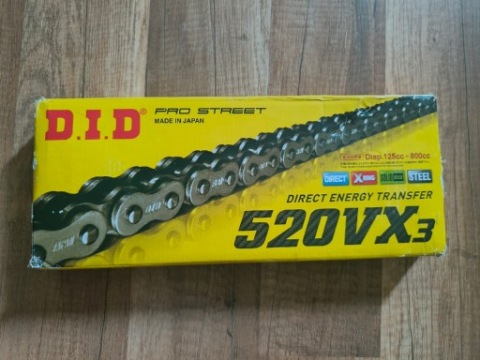 ЛАНЦЮГ МОТОЦИКЛЕТНИЙ DID 520VX3 116FB 