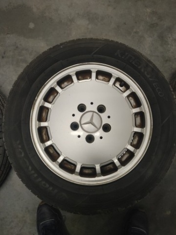 5X MERCEDES W124 W201 КОЛЕСА ДИСКИ GULLIDECKEL 15 6.5J ET48 LADNE, ОРИГІНАЛ 