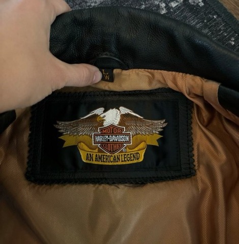 CHAQUETA DAMSKA MOTOCICLETA CUERO HARLEY DAVIDSON  L  