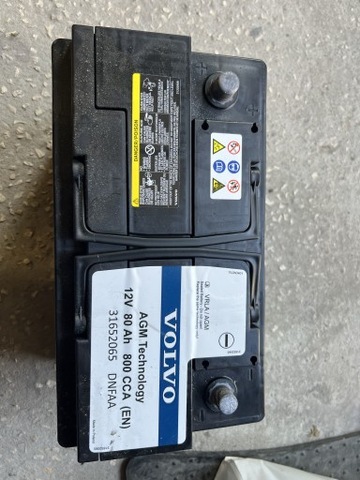 VOLVO BATTERY 31652065 AGM 80AH 12V XC90 XC60 V90 31652065