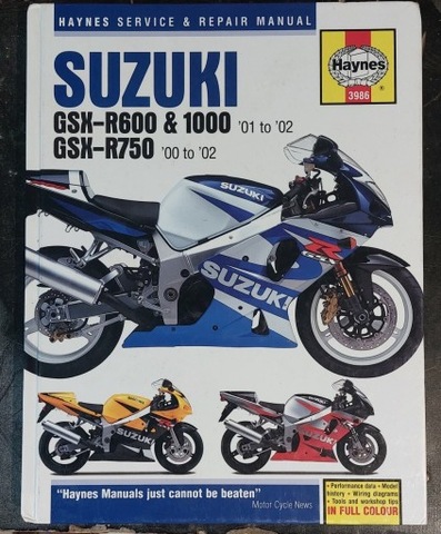 Haynes 3986 Suzuki GSX-R600 GSX-R1000 GSX-R750 