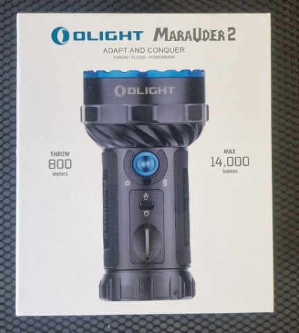 ЛІХТАРИК OLIGHT MARAUDER 2 COOL WHITE - 14000 LUMENOW, ДАЛЕКОСЯЖНІСТЬ 800 M 