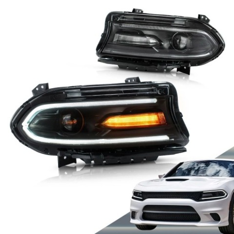 ФАРИ ПЕРЕДНЯ ПРАВА I ЛІВА VLAND LED (СВІТЛОДІОД) - DODGE CHARGER 2015-2023 