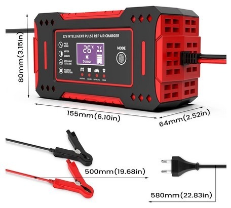 INTELIGENTNA DISPOSITIVO DE CARGA BATERÍA 6V/12V 6A  