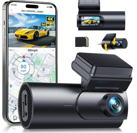 КАМЕРА АВТОМОБІЛЬНА GKU D600PRO 4K 64GB - НОВА - 
