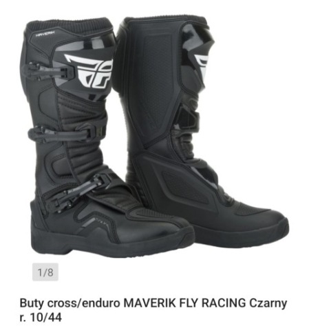ВЗУТТЯ МОТОЦИКЛЕТНІ FLY RACING MAVERIK ЧОРНІ 10/44 