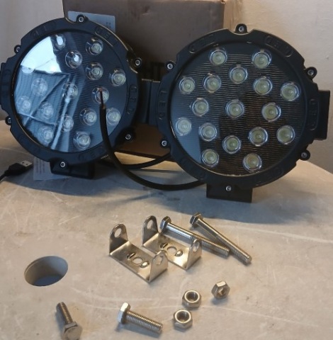 RIGIDON 2 SZT. OKRAGLEJ ДИОДИ LE 17.ITEM, ФАРА PRZECIWMGIELNA, ЧЕРНАЯ OBUD 