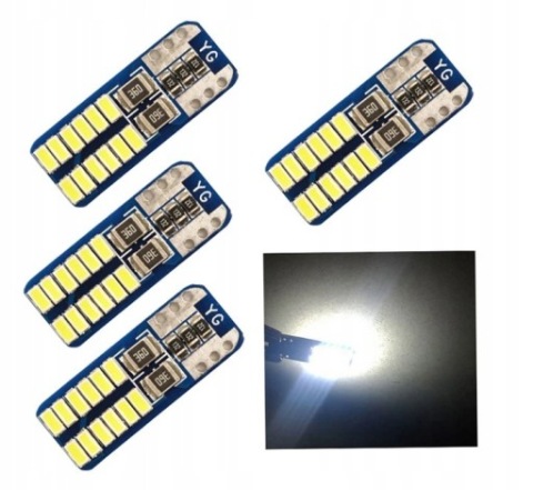 W5W 24SMD 4014 T10 ЛАМПОЧКА DO САЛОНУ POSTOJOWKI W5W T10 - CANBUS КОЛІР БІЛИЙ ICE 