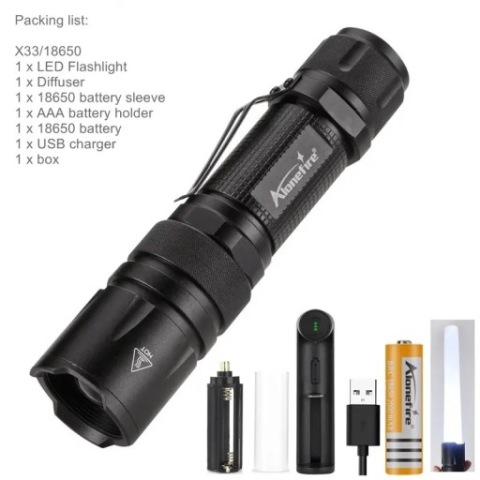 ЛІХТАРИК LED (СВІТЛОДІОД) 4W1 ZOOM IP65 – MOCNA, WODOODPORNA, CAMPING, AWARYJNA 