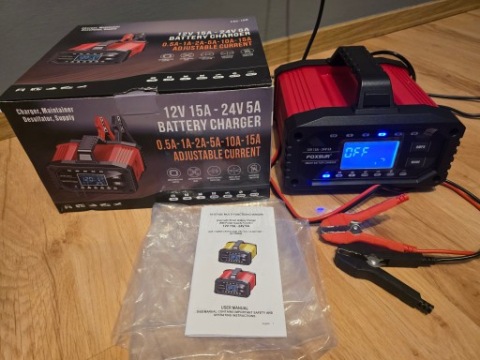 FOXSUR FAC-150 12V 15A - 24V 5A CAR AGM CA LIFEP04 MOTO REP SUP ЗАРЯДНОЕ УСТРОЙСТВО 