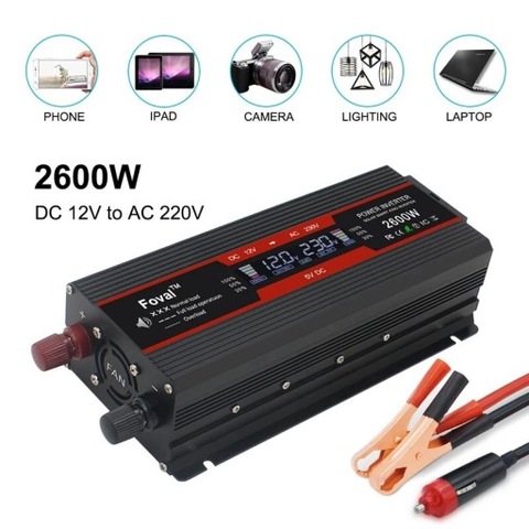 BALASTO DE AUTOMÓVIL 12V/230V 2600W LIMPIO SIN  