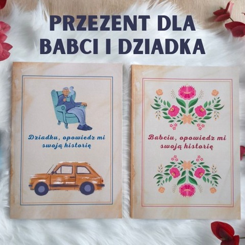 Unikatowy Prezent dla Dziadków Pamiętnik Babci Dziadka Album Wspomnień 
