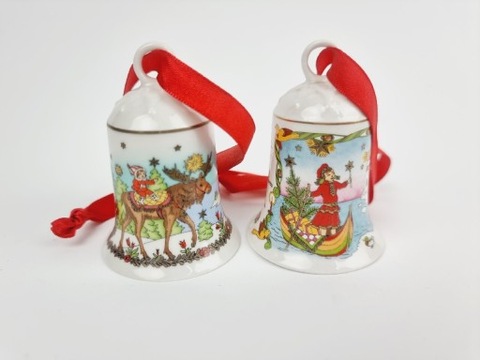 2 x dzwonek porcelanowy ozdoba świąteczna Hutschenreuther Boże Narodzenie 